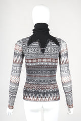 Recess Designer Consignment Vintage Jean Paul Gaultier Soleil Fair Isle Illusion Mesh Sweater Top Los Angeles Resale