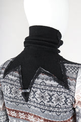 Recess Designer Consignment Vintage Jean Paul Gaultier Soleil Fair Isle Illusion Mesh Sweater Top Los Angeles Resale