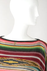 Recess Designer Consignment Vintage Jean Paul Gaultier Soleil Mesh Native Folk Striped Poncho Los Angeles Resale