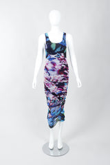 Vintage Jean Paul Gaultier Soleil Ruched Mesh Butterfly Dress on Mannequin Front at Recess