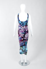 Vintage Jean Paul Gaultier Soleil Ruched Mesh Butterfly Dress on Mannequin Back at Recess
