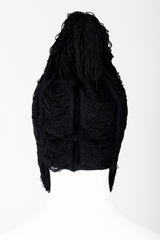 Vintage Jean Paul Gaultier Grunge Chainette Fringe Flap Hat on Mannequin Back at Recess