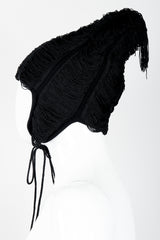 Vintage Jean Paul Gaultier Grunge Chainette Fringe Flap Hat on Mannequin Side 2 at Recess