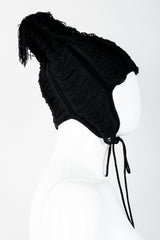 Vintage Jean Paul Gaultier Grunge Chainette Fringe Flap Hat on Mannequin Side 1 at Recess