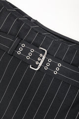 Recess Los Angeles Designer Consignment Vintage Jean Paul Gaultier JPG Lace Up Pinstripe Pencil Skirt