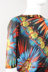 Recess Los Angeles Vintage Jean Paul Gaultier Soleil Soleil Asymmetrical Mesh Batwing Top