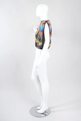 Recess Los Angeles Vintage Jean Paul Gaultier Soleil Soleil Asymmetrical Mesh Batwing Top