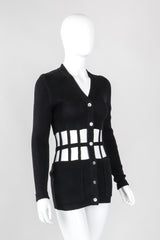 Recess Los Angeles Vintage Jean Paul Gaultier Corset Cage Cardigan Sweater