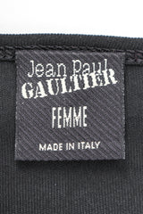 Recess Designer Consignment Vintage Jean Paul Gaultier Femme Mesh Jersey Asymmetrical Suede Fringe Top Outfit Los Angeles Resale