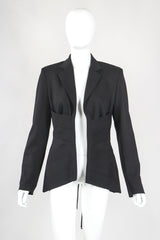 Recess Designer Consignment Vintage Jean Paul Gaultier Femme Wool Corset Waist Jacket Suiting Los Angeles Resale