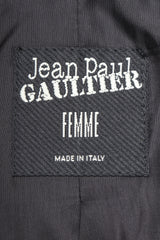 Recess Designer Consignment Vintage Jean Paul Gaultier Femme Wool Corset Waist Jacket Suiting Los Angeles Resale