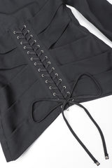 Recess Designer Consignment Vintage Jean Paul Gaultier Femme Wool Corset Waist Jacket Suiting Los Angeles Resale