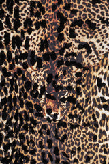 Recess Designer Consignment Vintage Jean Paul Gaultier Soleil Sheer Mesh Velvet Flocked Leopard Scarf Dress Los Angeles Resale