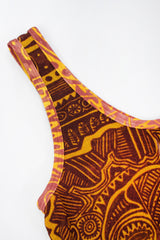 Recess Los Angeles Vintage Jean Paul Gaultier Soleil Tattoo Illusion Mesh Tumeric Tank