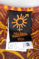 Recess Los Angeles Vintage Jean Paul Gaultier Soleil Tattoo Illusion Mesh Tumeric Tank