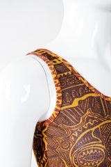 Recess Los Angeles Vintage Jean Paul Gaultier Soleil Tattoo Illusion Mesh Tumeric Tank