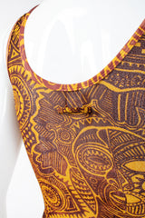 Recess Los Angeles Vintage Jean Paul Gaultier Soleil Tattoo Illusion Mesh Tumeric Tank