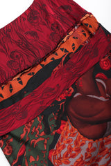 Recess Los Angeles Vintage Jean Paul Gaultier Chut Thai Mixed Print Silk Column Skirt Thai