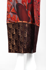 Recess Los Angeles Vintage Jean Paul Gaultier Chut Thai Mixed Print Silk Column Skirt Thai
