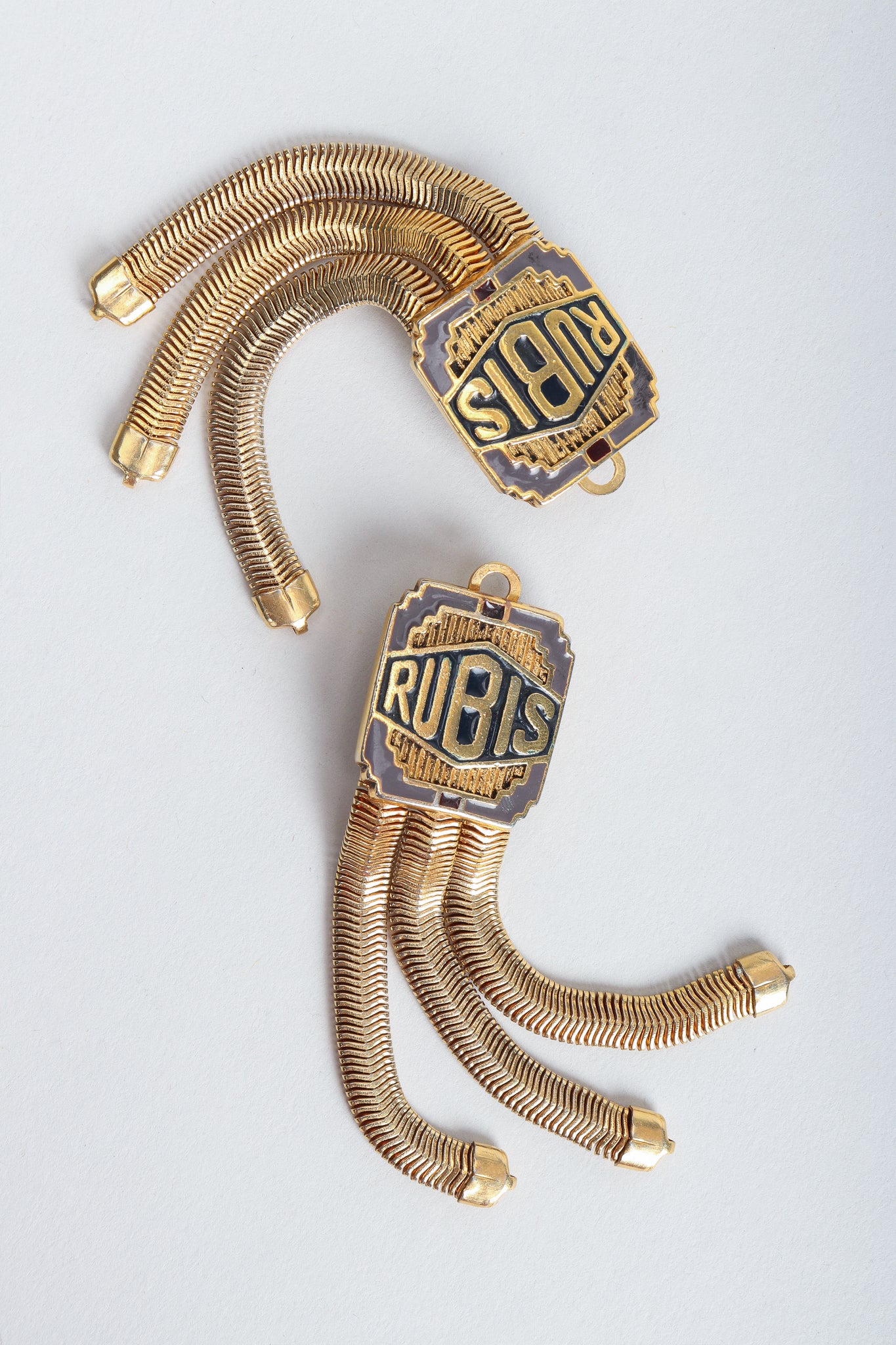 Vintage Jean Paul Gaultier Enamel Rubis Art Deco Clip Earring – Recess