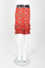 Vintage Jean Paul Gaultier Abstract Ruffle Midi Skirt Front Crop at Recess