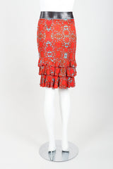 Vintage Jean Paul Gaultier Abstract Ruffle Midi Skirt Back Crop at Recess
