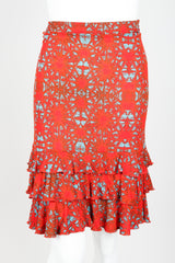 Vintage Jean Paul Gaultier Abstract Ruffle Midi Skirt Front Crop at Recess