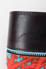 Belted Ruffle Print Skirt