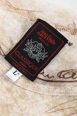 Recess Los Angeles Vintage Jean Paul Gaultier Floral Sketch Art Mesh T-Shirt