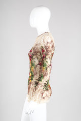 Recess Los Angeles Vintage Jean Paul Gaultier Maille Classique Floral Sketch Art Mesh T-Shirt
