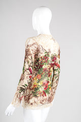 Recess Los Angeles Vintage Jean Paul Gaultier Maille Classique Floral Sketch Art Mesh T-Shirt