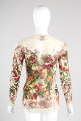 Recess Los Angeles Vintage Jean Paul Gaultier Maille Classique Floral Sketch Art Mesh T-Shirt