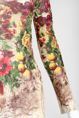 Recess Los Angeles Vintage Jean Paul Gaultier Maille Classique Floral Sketch Art Mesh T-Shirt