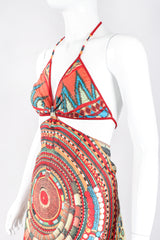 Recess Los Angeles Designer Consignment Vintage Jean Paul Gaultier Soleil Monokini Sarong Halter Dress