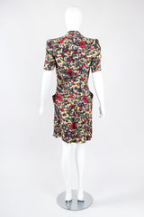 Recess Los Angele Designer Consignment Vintage Jean Paul Gaultier Graffiti Camo Print God Save The Queen Silk Coat Dress