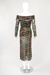 Recess Designer Consignment Vintage Jean Paul Gaultier Mesh Net Camo Camouflage Dress Los Angeles Resale