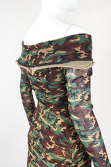 Recess Designer Consignment Vintage Jean Paul Gaultier Mesh Net Camo Camouflage Dress Los Angeles Resale
