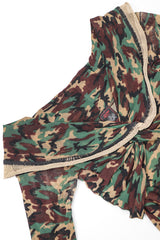 Recess Designer Consignment Vintage Jean Paul Gaultier Mesh Net Camo Camouflage Dress Los Angeles Resale