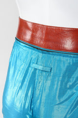 Recess Los Angeles Vintage Jean Paul Gaultier Silk Shantung Zip & Buckle Barbie Pant