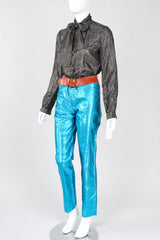 Recess Los Angeles Vintage Jean Paul Gaultier Silk Shantung Zip & Buckle Barbie Pant