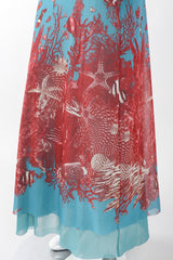 Recess Los Angeles Designer Consignment Vintage Jean Paul Gaultier 90s Soleil Mesh Coral Reef Aquarium Dress
