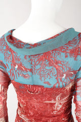 Recess Los Angeles Designer Consignment Vintage Jean Paul Gaultier 90s Soleil Mesh Coral Reef Aquarium Dress