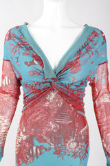 Recess Los Angeles Designer Consignment Vintage Jean Paul Gaultier 90s Soleil Mesh Coral Reef Aquarium Dress