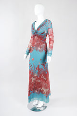 Recess Los Angeles Designer Consignment Vintage Jean Paul Gaultier 90s Soleil Mesh Coral Reef Aquarium Dress