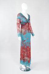 Recess Los Angeles Designer Consignment Vintage Jean Paul Gaultier 90s Soleil Mesh Coral Reef Aquarium Dress