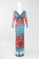 Recess Los Angeles Designer Consignment Vintage Jean Paul Gaultier 90s Soleil Mesh Coral Reef Aquarium Dress