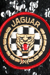 Vintage Jeanette Kastenberg St Martin Sequined Formula 1 Bomber patch at Recess LA