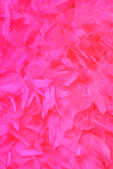 Recess Designer Consignment Vintage Jeanette Kastenberg St. Martin Vivid Hot Pink Feather Chubby Jacket Los Angeles Resale