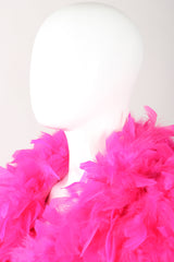 Recess Designer Consignment Vintage Jeanette Kastenberg St. Martin Vivid Hot Pink Feather Chubby Jacket Los Angeles Resale