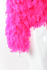 Recess Designer Consignment Vintage Jeanette Kastenberg St. Martin Vivid Hot Pink Feather Chubby Jacket Los Angeles Resale